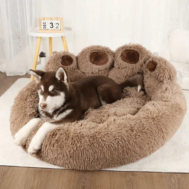 Luxury Paw Shape Dog Bed: All Seasons Comfort