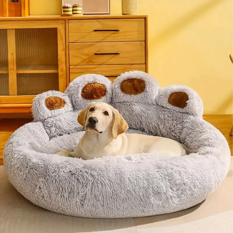 Luxury Paw Shape Dog Bed: All Seasons Comfort